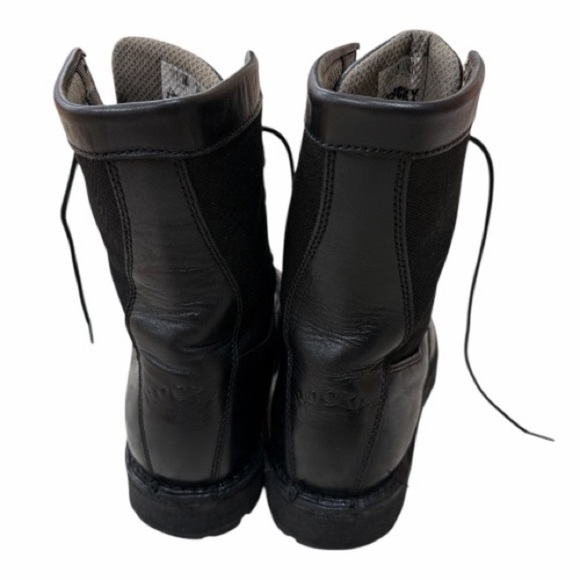 Rocky Portland lace to Toe Black Public Service Waterproof Boots Size 9.5 main image 4